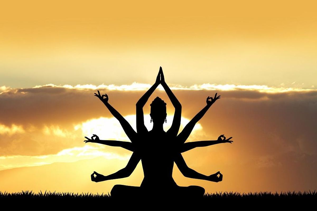 Goddess Kali at sunset