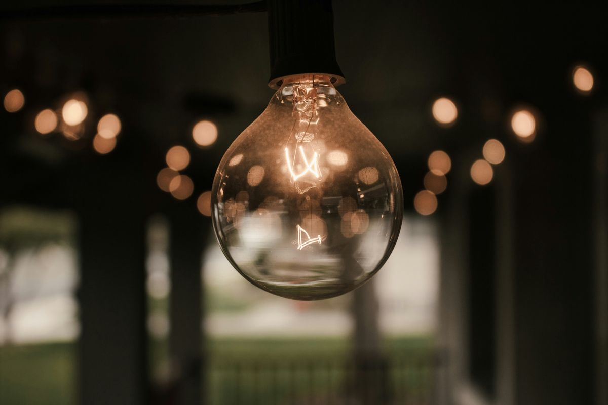 Lightbulb symbolizing electricity, a top tech breakthrough