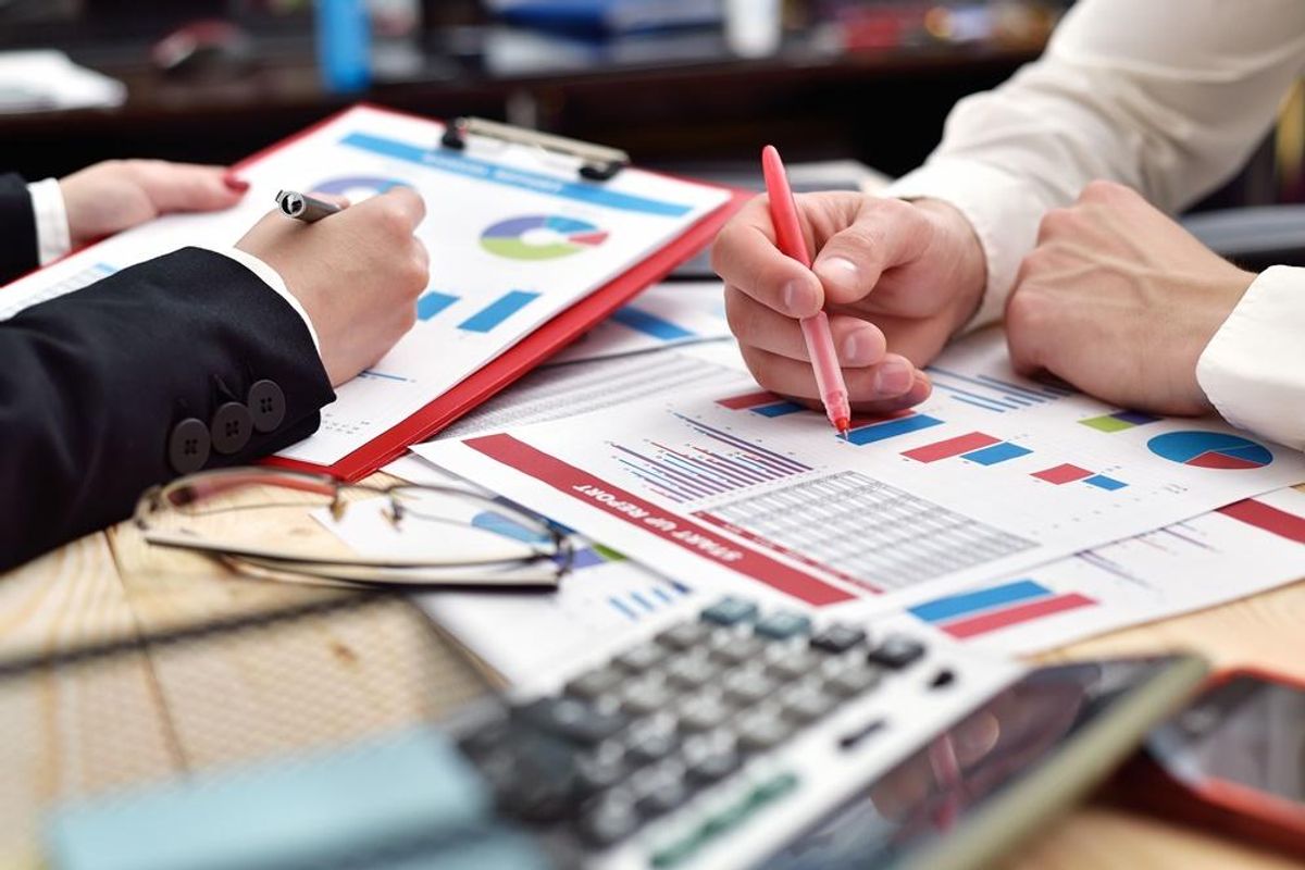 paperwork at meeting