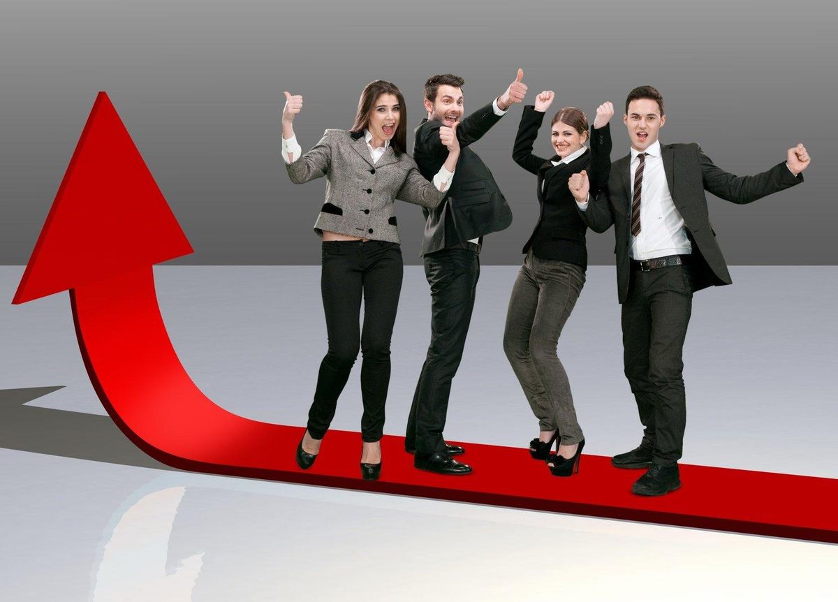 Productive business team