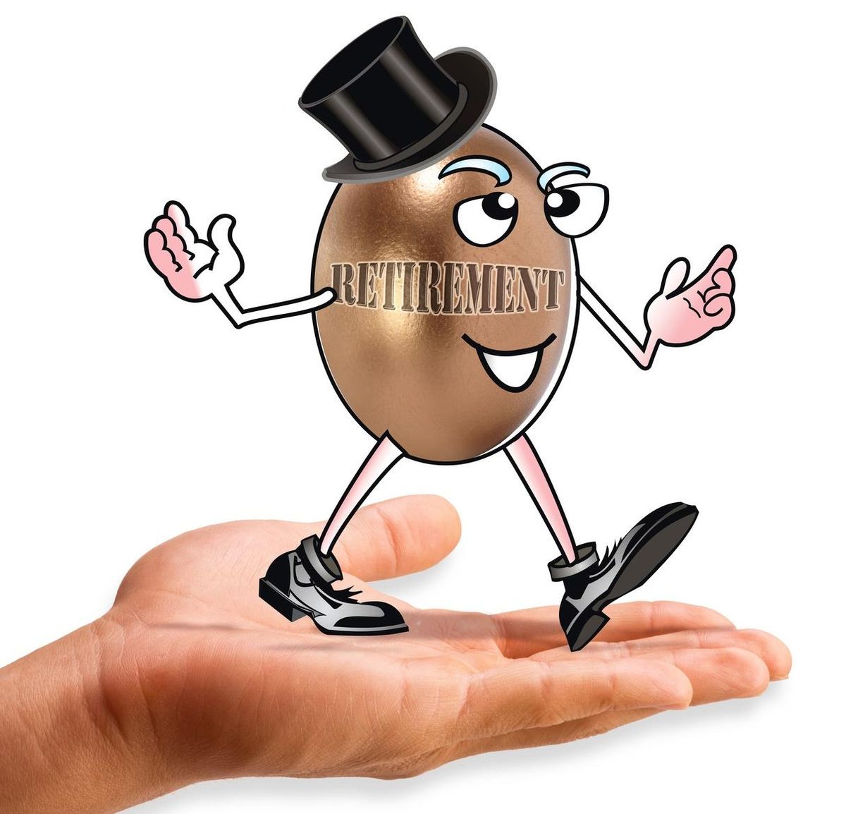 Retirement Man in Hand