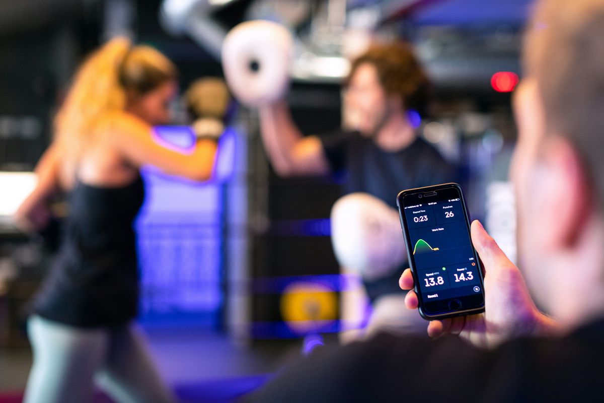Using a fitness app to track health metrics