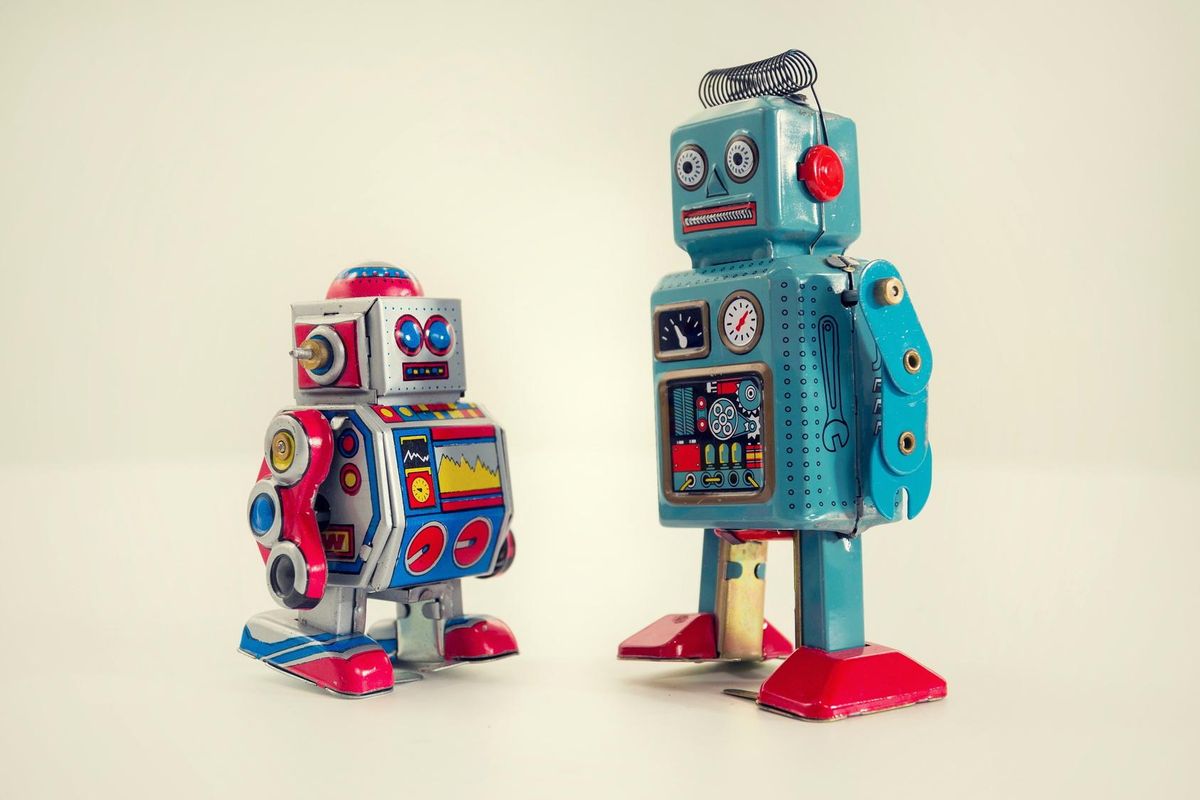 vintage tin toy robots