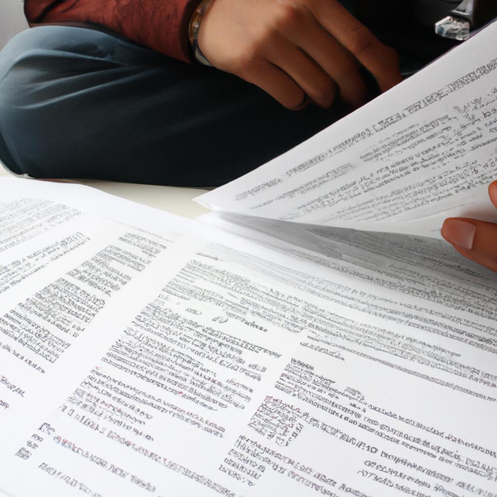 Person reading tax documents calmly